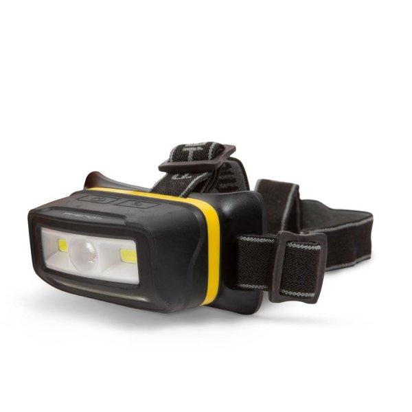Fejlámpa, Li-ion akkumulátorral, mozgásérzékelővel, 4 db COB LED-del
