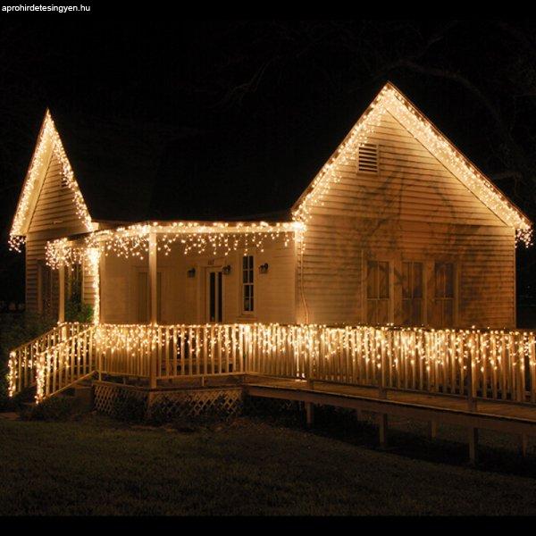180 LED-es 8 programos karácsonyi jégcsap fényfüzér #Melegfehér