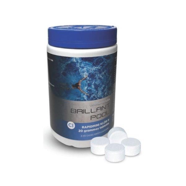Brillant Pool Rapid Mini Klór H (20 gr), 55 %, 1 kg, klórtabletta - 1 kg-os
Brillant Pool Mini Klór H klórtabletta