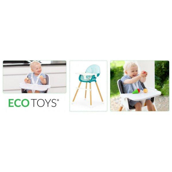 Etetőszék 2in1 ECOTOYS - kényelmes, praktikus, környezetbarát #Zöld