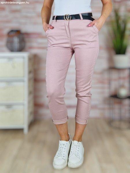 Öves, magas derekú, rózsaszín nadrág S-XL-ig