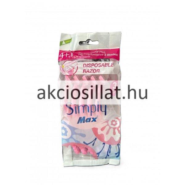 Max Simply 3 Pengés Eldobható Női Borotva 4+1db