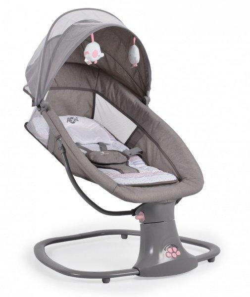 Cangaroo Axel 2 in1 elektromos hinta és pihenőszék - szürke/rózsaszín 