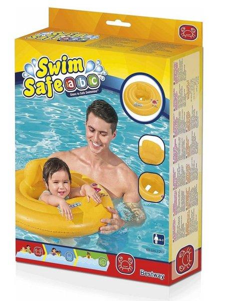 Bestway Swim Safe bébi beleülős sárga úszógumi 69cm