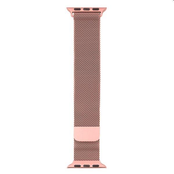 Rozsdamentes óraszíj COTEetCI Milanese loop  Apple Watch 42/44/45mm,
rózsaszín-arany