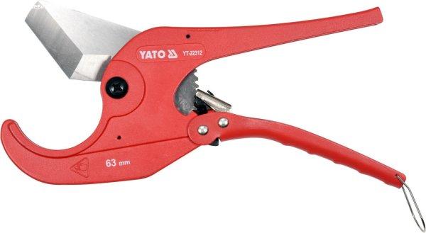 YT-22312 PVC csővágó olló 63mm /PVC, PP, PU, PE/