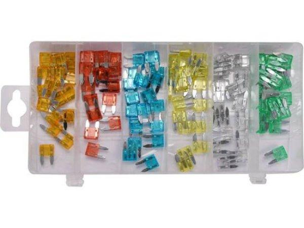 YT-83146 120 részes mini biztosíték készlet gépkocsikhoz