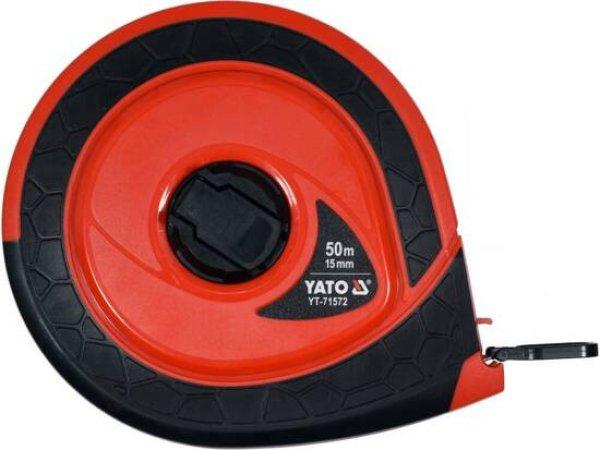 YT-71572 Mérőszalag 50 m x 15 mm üvegszálas zárt