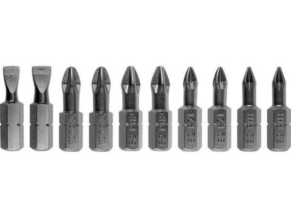 YT-04822 Bithegy készlet 10 db-os vegyes 25mm PZ, PH, lapos