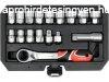YT-38653 Nyitott dugkulcs kszlet 17 rszes 3/8", 1/2&