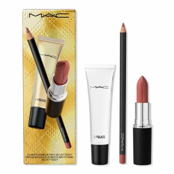 MAC Cosmetics Ajakszett Claim to Fame Velvet Teddy (Lip Trio)