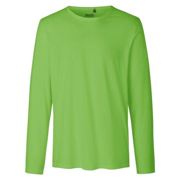 Neutral Hosszú ujjú férfi póló organikus Fairtrade biopamutból - Lime | XL