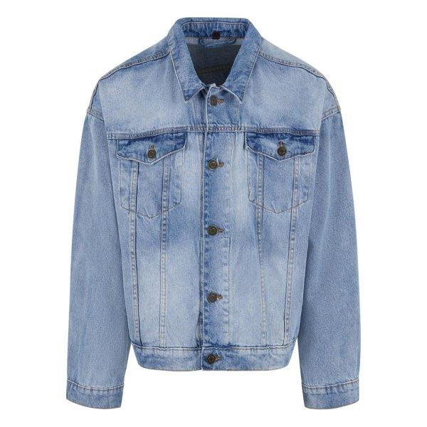 Build Your Brand Férfi farmerdzseki - Világoskék | XXXL