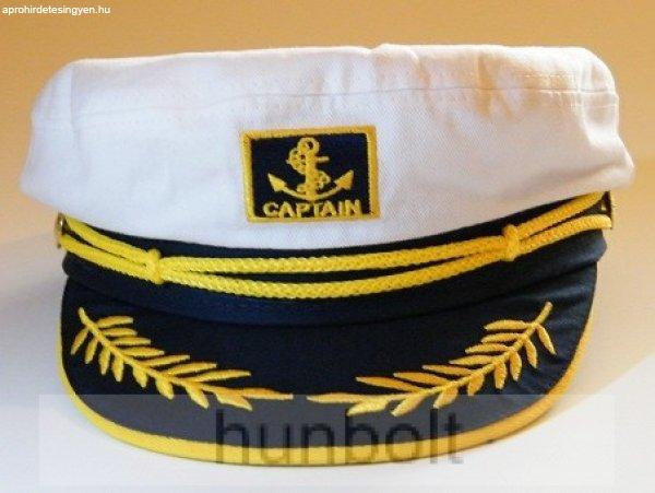 Kapitány sárga zsinóros, fix 60 méretű sapka 