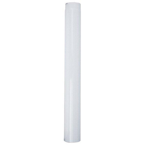 Cső Zománc 1000 mm, fehér, aranyozott, 120 mm
