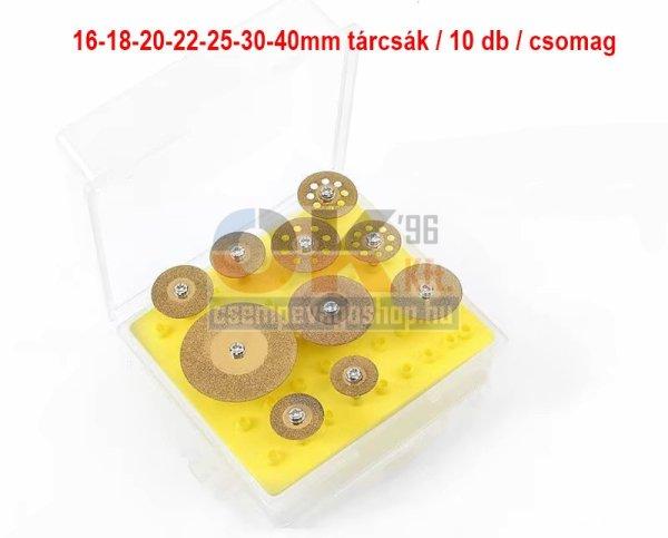 SKT Mini gyémánt vágótárcsa készlet, 16-40 mm 10db / készlet
(skt1750db10)