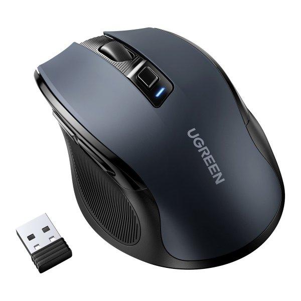 Ugreen USB optikai vezeték nélküli egér 2.4GHz 4000 DPI fekete (MU006)