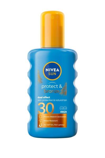 Nivea Intenzív napvédő spray SPF 30 Sun (Protect & Bronze Sun Spray) 200 ml