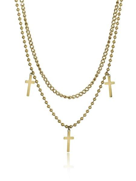 Marc Malone Dupla aranyozott nyaklánc Brooke Gold Necklace MCN23106G