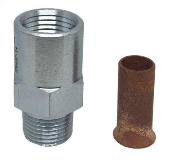 GÁZGÉP KPE-acél összekötő menetes 20-1/2" (PEO-512)