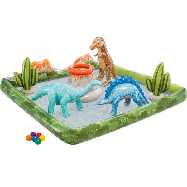 INTEX Jurassic Adventure Play Center felfújható vízicentrum, élménymedence,
201 × 201 × 36 cm (56132)