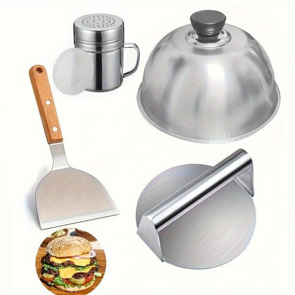 4-részes burgerprés készlet hőálló nyéllel