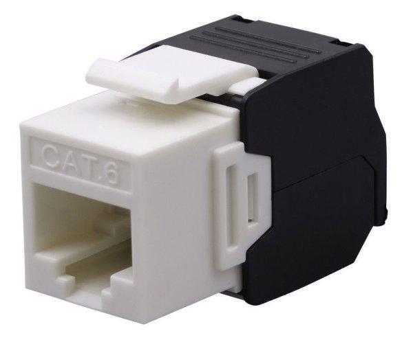 Nestron Keystone UTP csatlakozó; Cat6; 180°; szerszám nélkül szerelhető