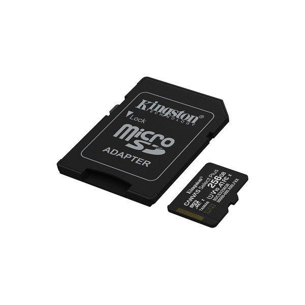 KINGSTON Memóriakártya MicroSDXC 256GB Canvas Select Plus Gen3 150R A1 +
Adaprer