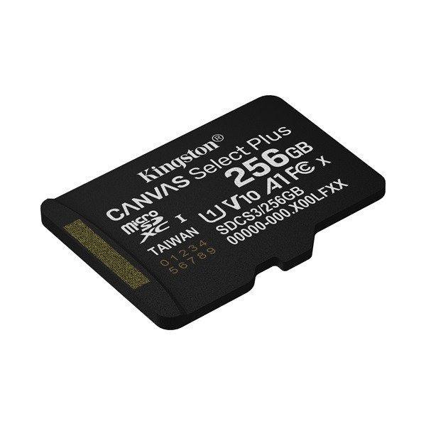 KINGSTON Memóriakártya MicroSDXC 256GB Canvas Select Plus Gen3 150R A1 Adaprer
nélkül