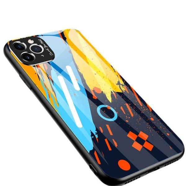 Színes üveg tok tartós edzett üveg tempered glass lap és a kamera
telefontok iPhone 11 Pro Max minta 1 telefontok