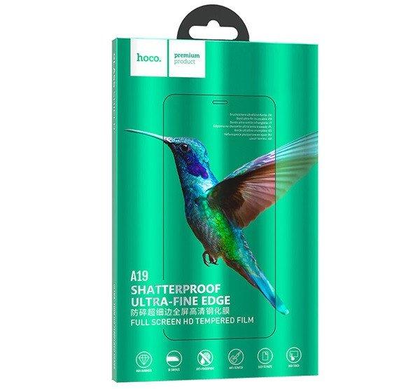 HOCO képernyővédő üveg (3D full cover, full glue, teljes felületén tapad,
törésálló, 0.33mm, 9H) FEKETE Apple iPhone 12 mini