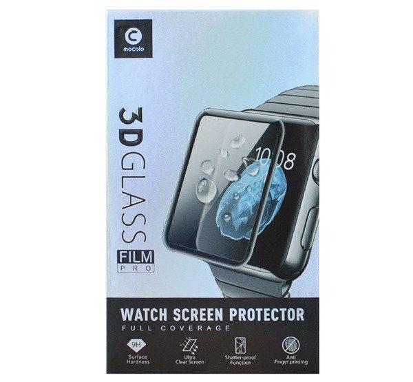 MOCOLO kijelzővédő üveg (3D, 9H) FEKETE Apple Watch Series 7 41mm