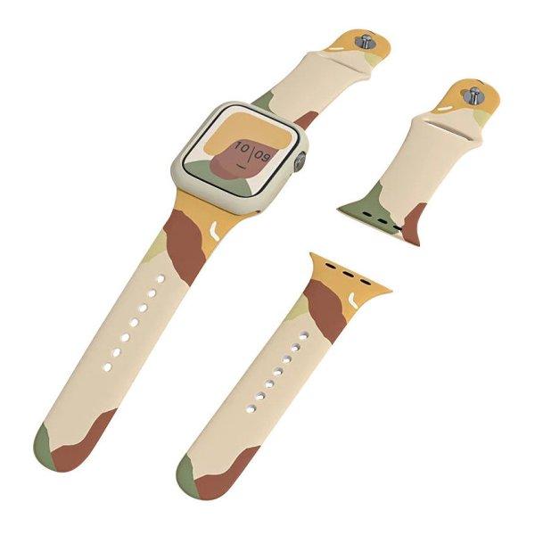 Moro csereszíj Apple Watch 9 / 8 / 7 / 6 / SE / 5 / 4 / 3 / 2 (41mm / 40mm /
38mm) színes terepmintás