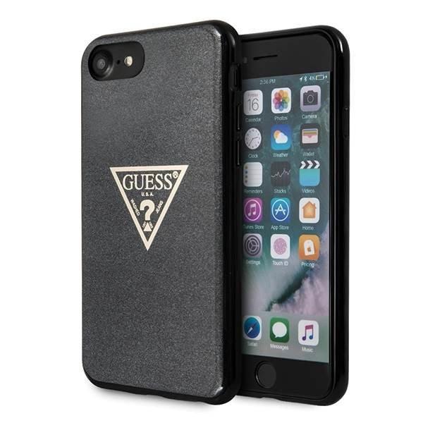 Guess GUHCI8SGTLBK iPhone 7/8/SE 2020 / SE 2022 fekete Glitter Triangle
keménytok