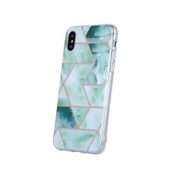 iPhone XS Max (6,5") hátlap tok, TPU tok, márvány mintás, zöld,
Geometric Marmur