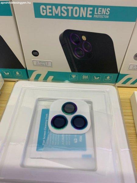 iPhone 12 Mini (5,4") / iPhone 12 (6,1") kamera lencsevédő
üvegfólia, fehér, Devia