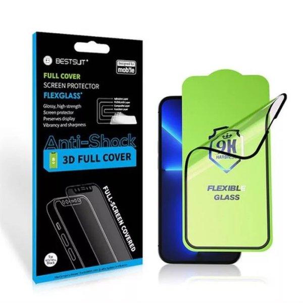 iPhone 14 Pro (6.1") flexibilis hibrid fólia, edzett, 3D full glue,
Bestsuit