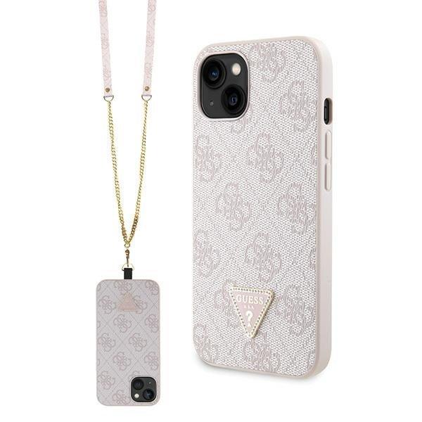 Guess GUHCP14XP4TDSCPP iPhone 14 Pro Max 6.7" rózsaszín keménytok
Crossbody 4G fém logó