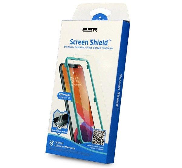 ESR SCREEN SHIELD képernyővédő üveg (2.5D, íves, karcálló, 0.3mm, 9H +
felhelyezést segítő keret) ÁTLÁTSZÓ Apple iPhone 14 Pro