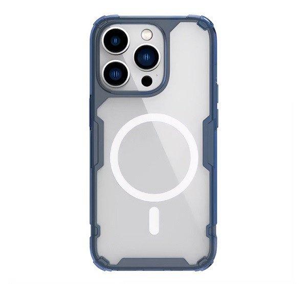 NILLKIN NATURE PRO MAGNETIC műanyag telefonvédő (közepesen ütésálló,
légpárnás sarok, Magsafe rögzítés) SÖTÉTKÉK Apple iPhone 15 Pro