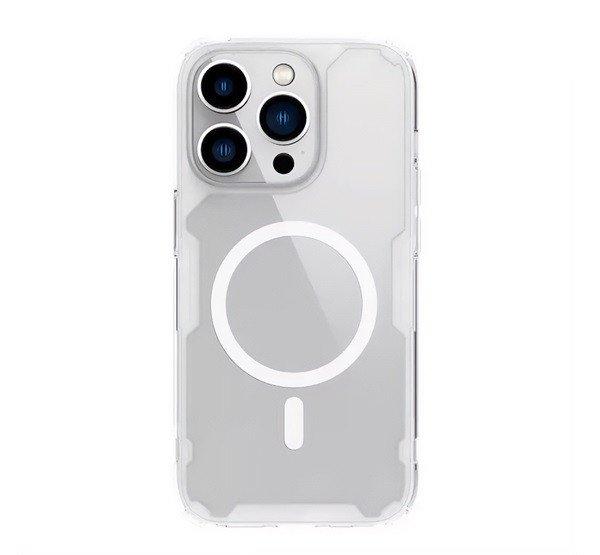 NILLKIN NATURE PRO MAGNETIC műanyag telefonvédő (közepesen ütésálló,
légpárnás sarok, Magsafe rögzítés) ÁTLÁTSZÓ Apple iPhone 15 Pro