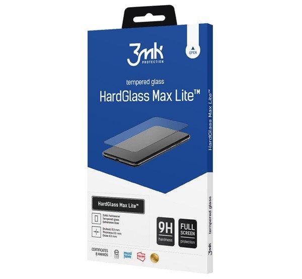 3MK HARD GLASS MAX LITE képernyővédő üveg (3D full cover, íves,
ujjlenyomat mentes, karcálló, 0.3mm, 9H) FEKETE Apple iPhone 15 Pro Max