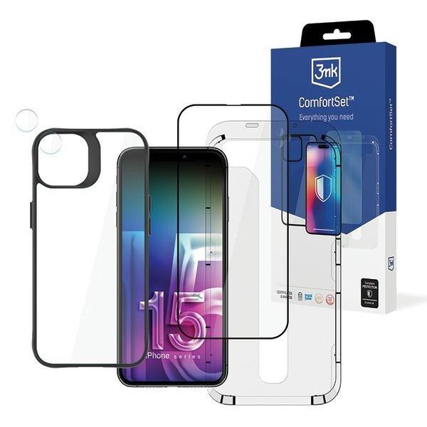 3MK Comfort Set 4 az 1-ben iPhone 15 6.1" védő tartozékkészlet 4 az
1-ben fólia