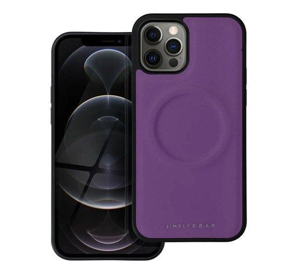 ROAR MAG MORNING szilikon telefonvédő (ECO bőr hatású, mikrofiber plüss
belső, MagSafe) LILA Apple iPhone 12 Pro