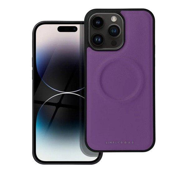 ROAR MAG MORNING szilikon telefonvédő (ECO bőr hatású, mikrofiber plüss
belső, MagSafe) LILA Apple iPhone 15 Pro