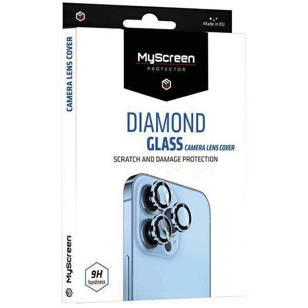 MyScreen Diamond Glass Camera Lens kamera lencse védő fólia fekete
szegéllyel iPhone 15 /15 Plus