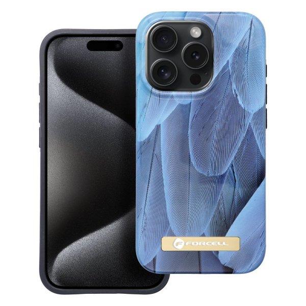 Forcell F-PROTECT Mirage (Blue Bird) MagSafe-kompatibilis tok iPhone 15 Pro -
kék