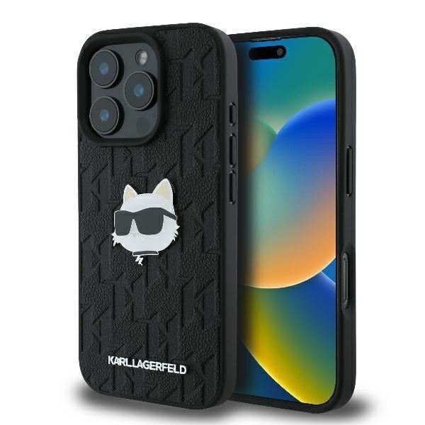 Karl Lagerfeld KLHCP16XPGKLCHPK Monogram Choupette Head Pin keménytok iPhone 16
Pro Max - fekete