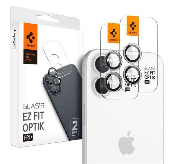 SPIGEN OPTIK PRO kameravédő üveg 2db (9H, csak lencse) ÁTLÁTSZÓ Apple
iPhone 16, iPhone 16 Plus