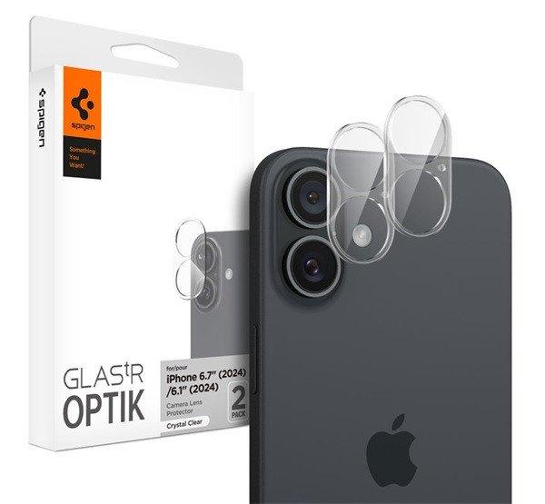 SPIGEN OPTIK kameravédő üveg 2db (9H) ÁTLÁTSZÓ Apple iPhone 16
